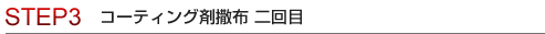 STEP3 コーティング剤撒布 二回目